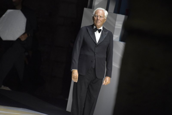 Fashion designer Giorgio Armani, seen here at the Giorgio Armani 