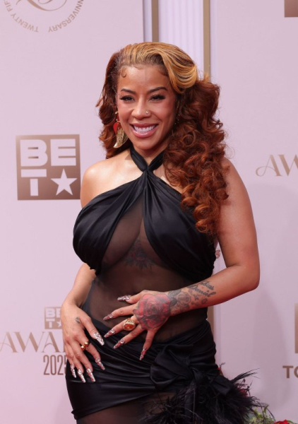 Keyshia Cole arrives on the red carpet for 25th annual BET Awards at the Peacock Theater in Los Angeles on June 9. The musician turns 44 on October 15. File Photo by Greg Grudt/UPI