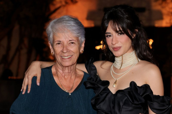 Mercedes Rodriguez and Camila Cabello attend the Dia De Muertos Gala on Thursday Photo by Greg Grudt/UPI