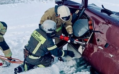 В Росії розбився особистий вертоліт з керівництвом транспортної фірми — кадри з місця події