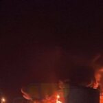 Російський нафтопереробний завод “Албашнефть” у вогні після удару безпілотників