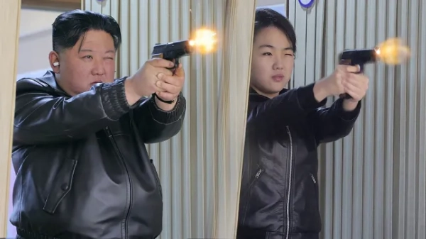 Останній день Кім Чен Ина у форматі "тато і донька" - це день на стрільбищі. 1