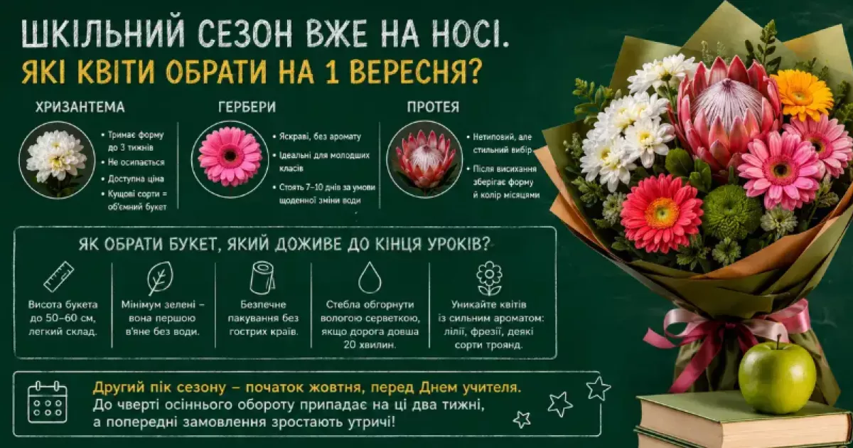 Шкільний рік наближається. Які квіти вибрати на День знань? 2 Фото до статті