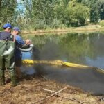 Очищення водойм після обстрілу: обсяг нафтопродуктів на озері Кирилівському зменшився&hellip;