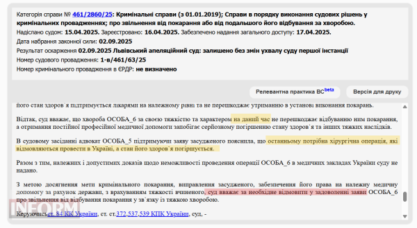 Витяг з рішення суду