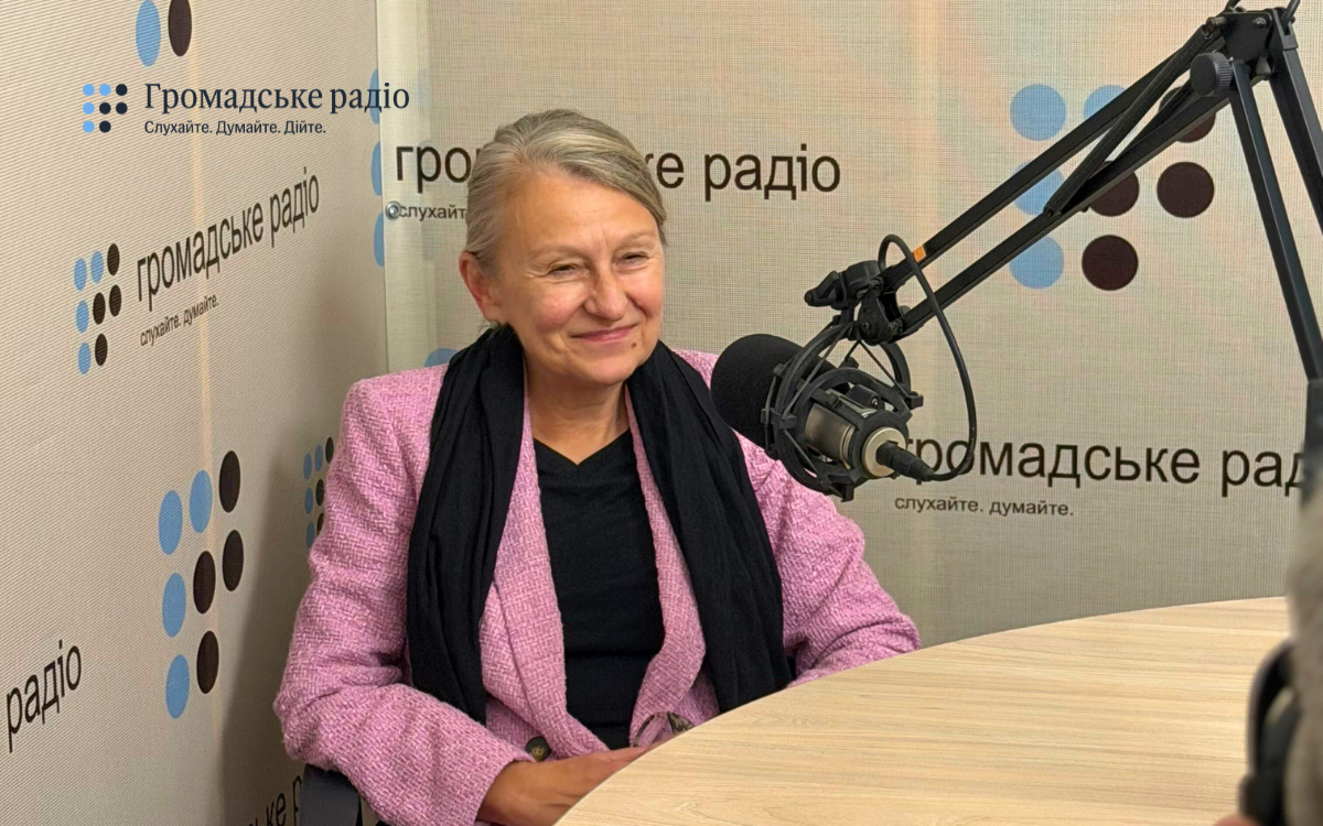 Тііна Інтельманн у студії Громадського радіо