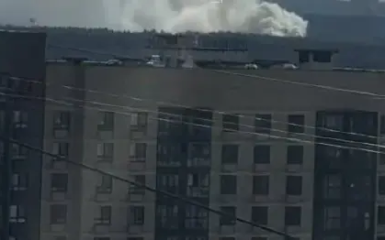 Московське вище військове училище у вогні — відеокадри 2