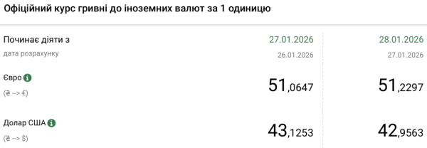 Вартість долара падає, євро росте: Національний банк України встановив обмінний курс гривні на 28 січня 4