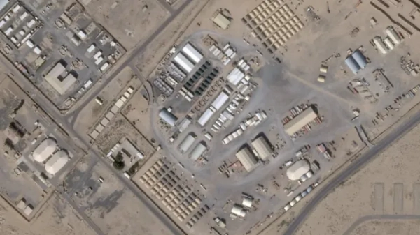 Супутниковий знімок бази Алі Аль-Салем після іранських ударів поблизу Аль-Джахри, Кувейт, 1 березня 2026 року. 2026 Planet Labs PBC / Роздатковий матеріал через REUTERS. ЦЕ ЗОБРАЖЕННЯ НАДАНО ТРЕТІЄЮ СТОРОНОЮ. ОБОВ'ЯЗКОВЕ ПОСИЛАННЯ НА АВТОРА. НАЙКРАЩА ДОСТУПНА ЯКІСТЬ.