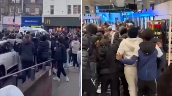 Знімки екрана, що показують підлітків у Клепгемі.