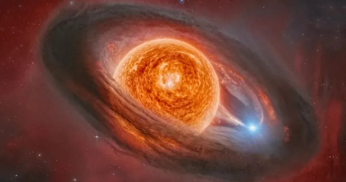 Ілюстрація подвійної системи OH G64. Фото: Daniel Cea Martinez Ілюстрація подвійної системи OH G64. Фото: Daniel Cea Martinez