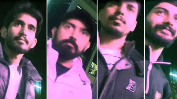 Звернення з проханням встановити особи чотирьох чоловіків у зв'язку з розслідуванням зґвалтування в Брістолі. Жінку зґвалтували в районі Асамблея Румс Лейн приблизно о 3:05 ранку в неділю, 29 березня. Фото: avonandsomerset